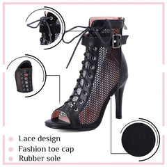 Women Dance Shoes Stilettos High Heels Latin Dance Boots