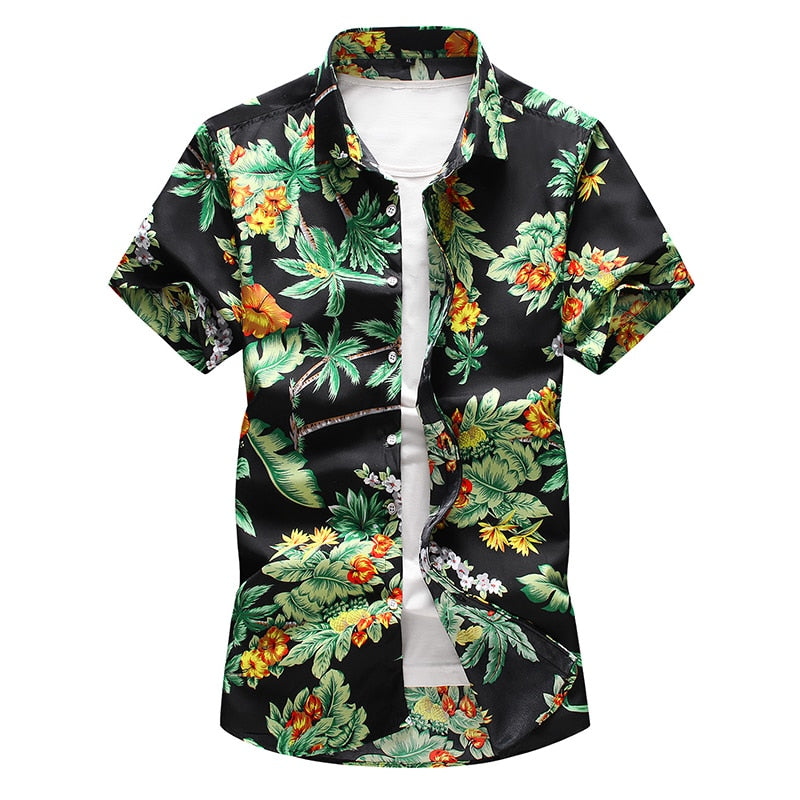 Hawaiian Fashion Casual Printing Short Sleeve Flower Shirt