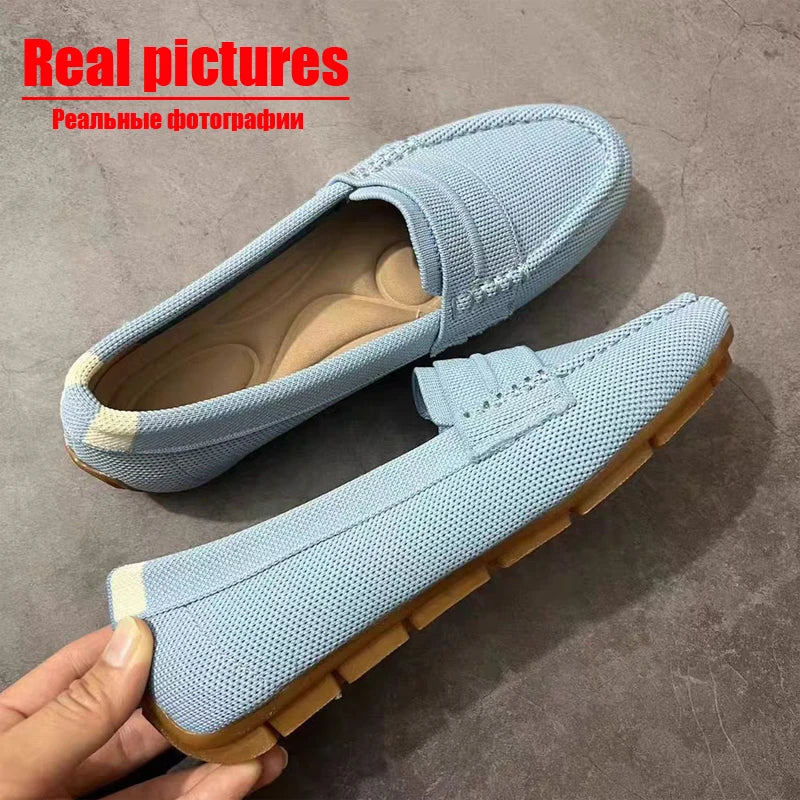 Fashion Knit Loafers Ballet Flats Mesh Breathable Slip on Loafers