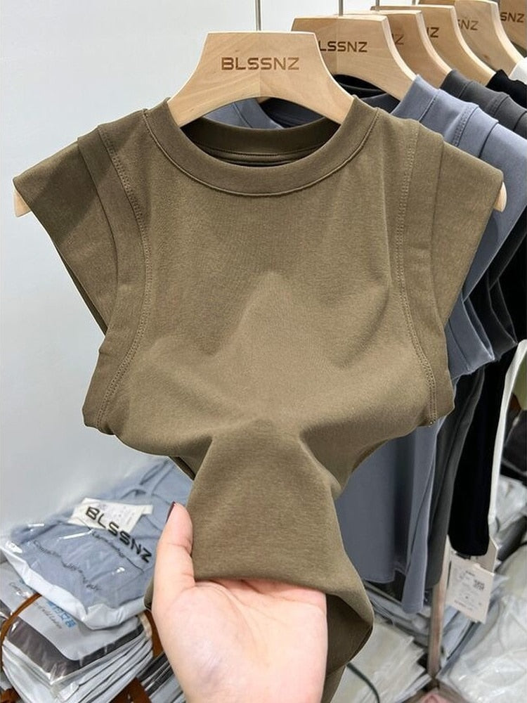 T-Shirt Clothes Tops Slim Crop Top