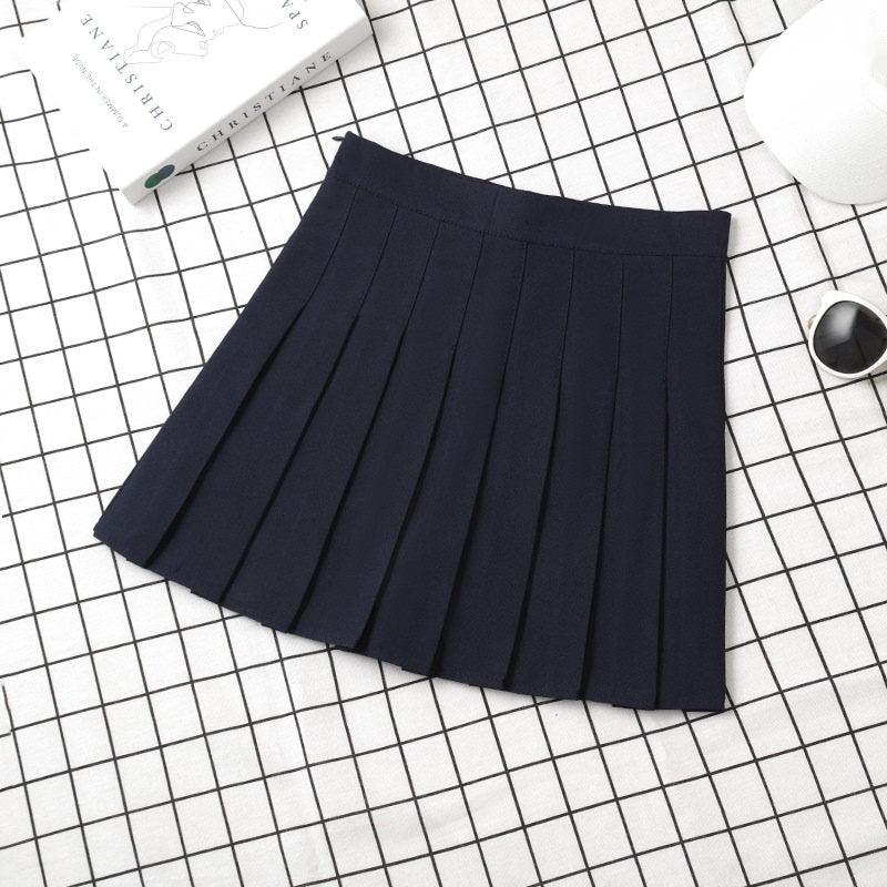 Summer Clothes High Waist Korean Style Mini Pleated Skirt