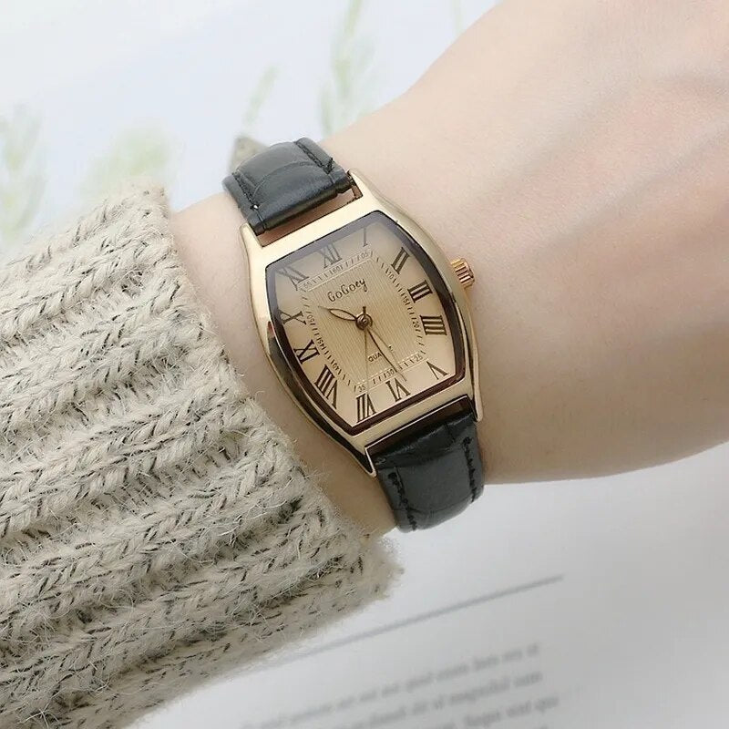 Retro Brown Watches Small Ladies Wristwatches