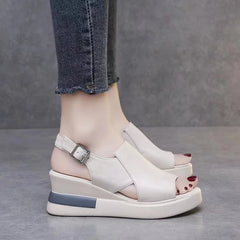 Summer Wedge Shoes For Sandals Peep Toe Platform