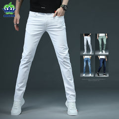 Clothing Skinny Jeans Men Streetwear Classic Solid Color