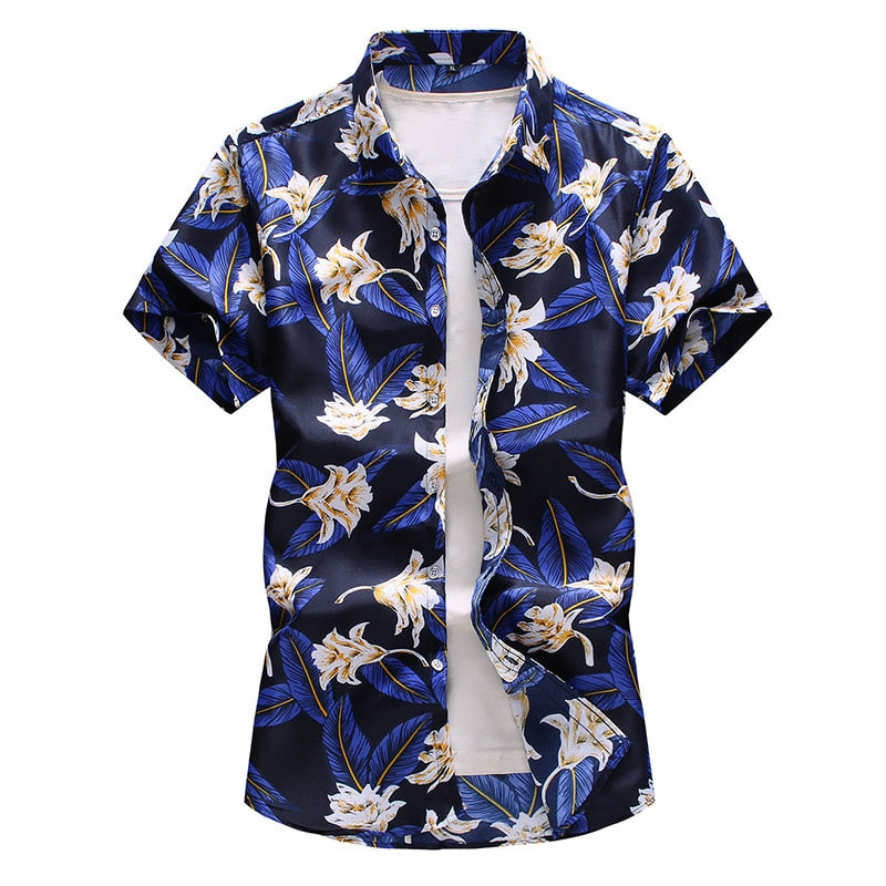 Hawaiian Fashion Casual Printing Short Sleeve Flower Shirt