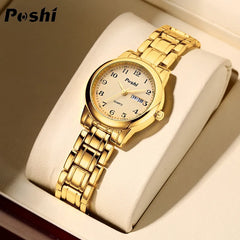 Quartz Watch for Women Fashion Ladies Bracelet Stainless Steel Strap