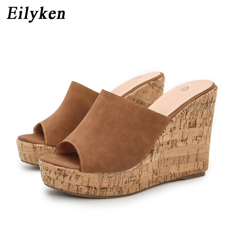 Summer Roman Women's Slippers Wedges Platform High Heels Sandals