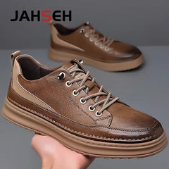 Men Business Leather Casual Flat Shoes For Men Trendy Sneaker