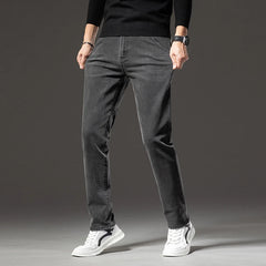 Men's Fashion Slim Fit Jeans Classic Stretch Cotton Straight Denim Pants