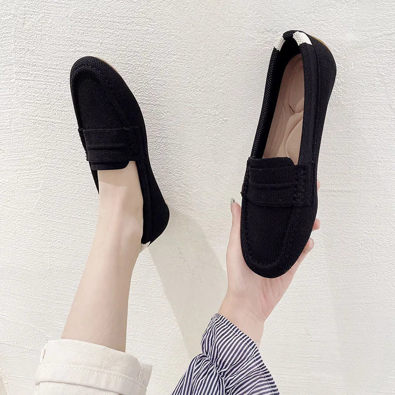 Fashion Knit Loafers Ballet Flats Mesh Breathable Slip on Loafers