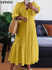 Plus Size 5XL Women Shirt Dress Buttons Half Sleeve