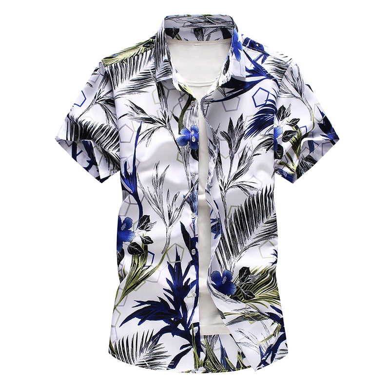 Hawaiian Fashion Casual Printing Short Sleeve Flower Shirt