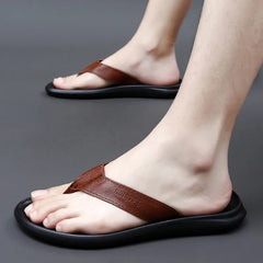 Men Slippers Flip Flops Flat Shoes Beach Male Footwear