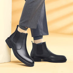 Classic Leather Chelsea Boots Shoes Fashion Business Men Boots