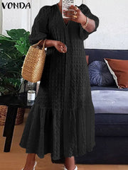 Plus Size 5XL Women Shirt Dress Buttons Half Sleeve