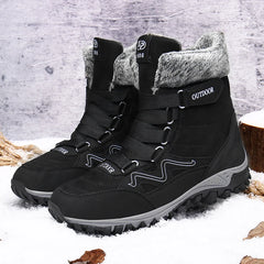 Snow Boots Fur Plush Warm Men Ankle Boots Plus Size Waterproof Outdoor