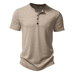 Summer Men Casual Solid Color Short Sleeve T Shirt