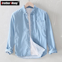 Men's Denim Shirts Autumn Thin Fashion Casual Shirt