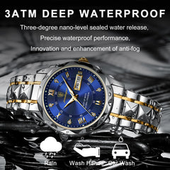 Wristwatch Waterproof Stainless Steel Quartz