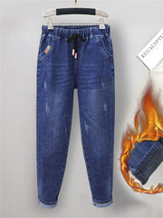 Harem Jeans High Waist Fashion Classical Vintage Chic Denim Trousers