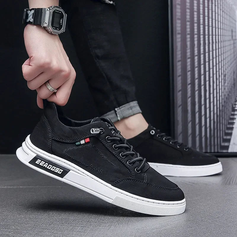 Men's Casual Sneakers Lace Up Trendy Casual Flat Shoes