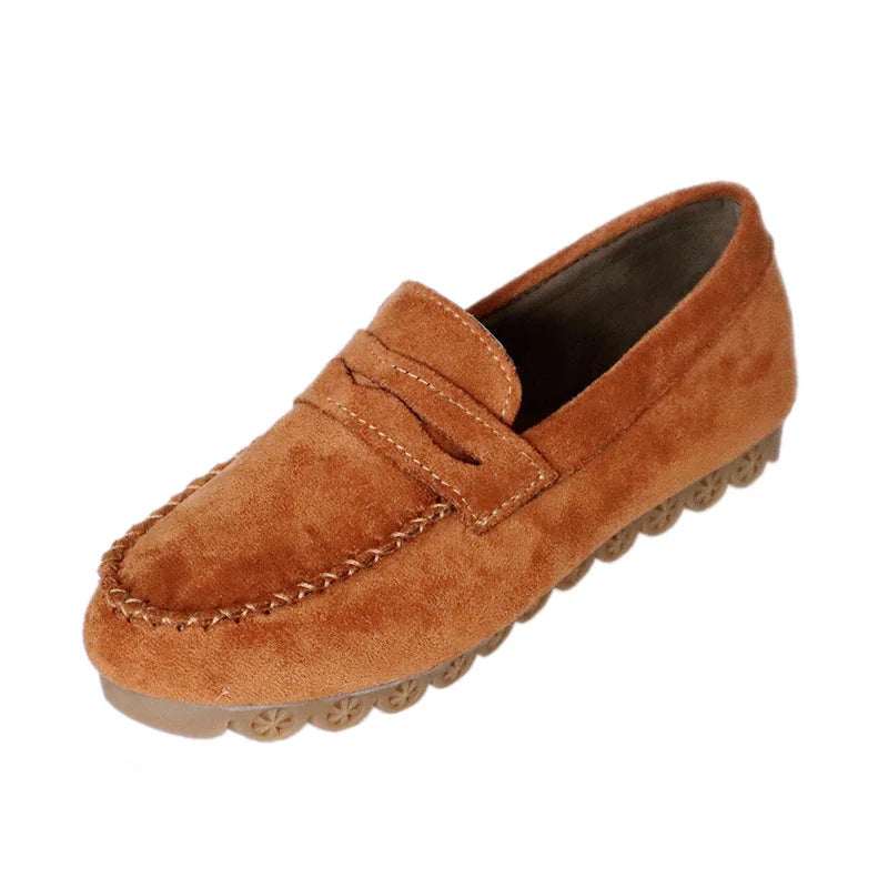 Moccasins Flat Heels Round Toe Slip-on Flats Shoes Loafers