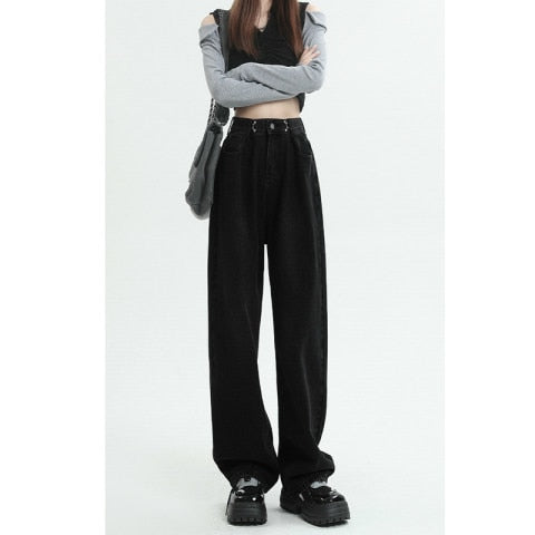 Fashion Jeans Woman Wide Pants Cowboy Pants