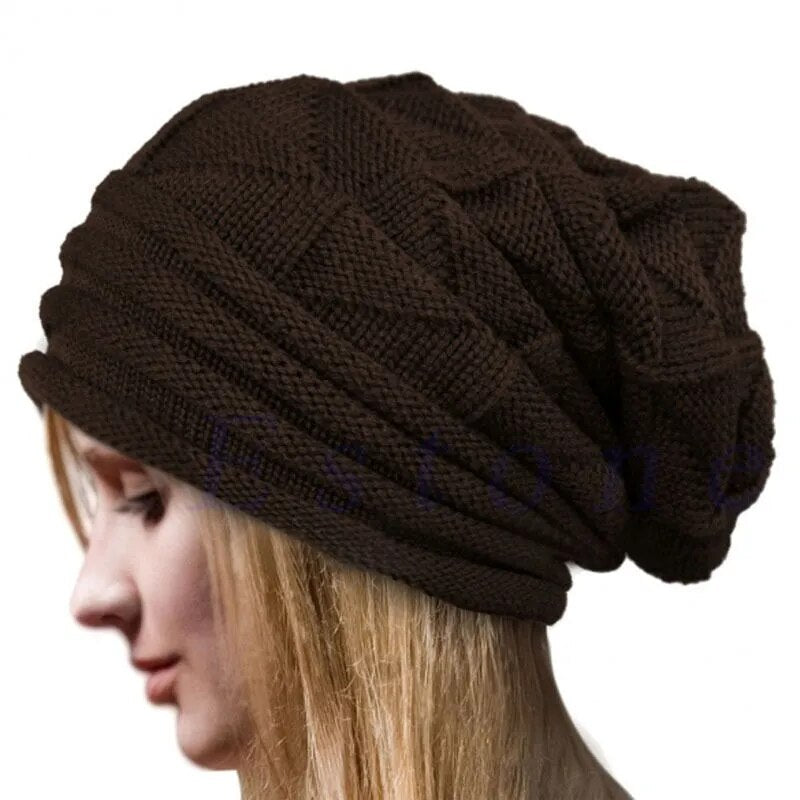 Knitted Baggy Beanie Oversized Winter Hat