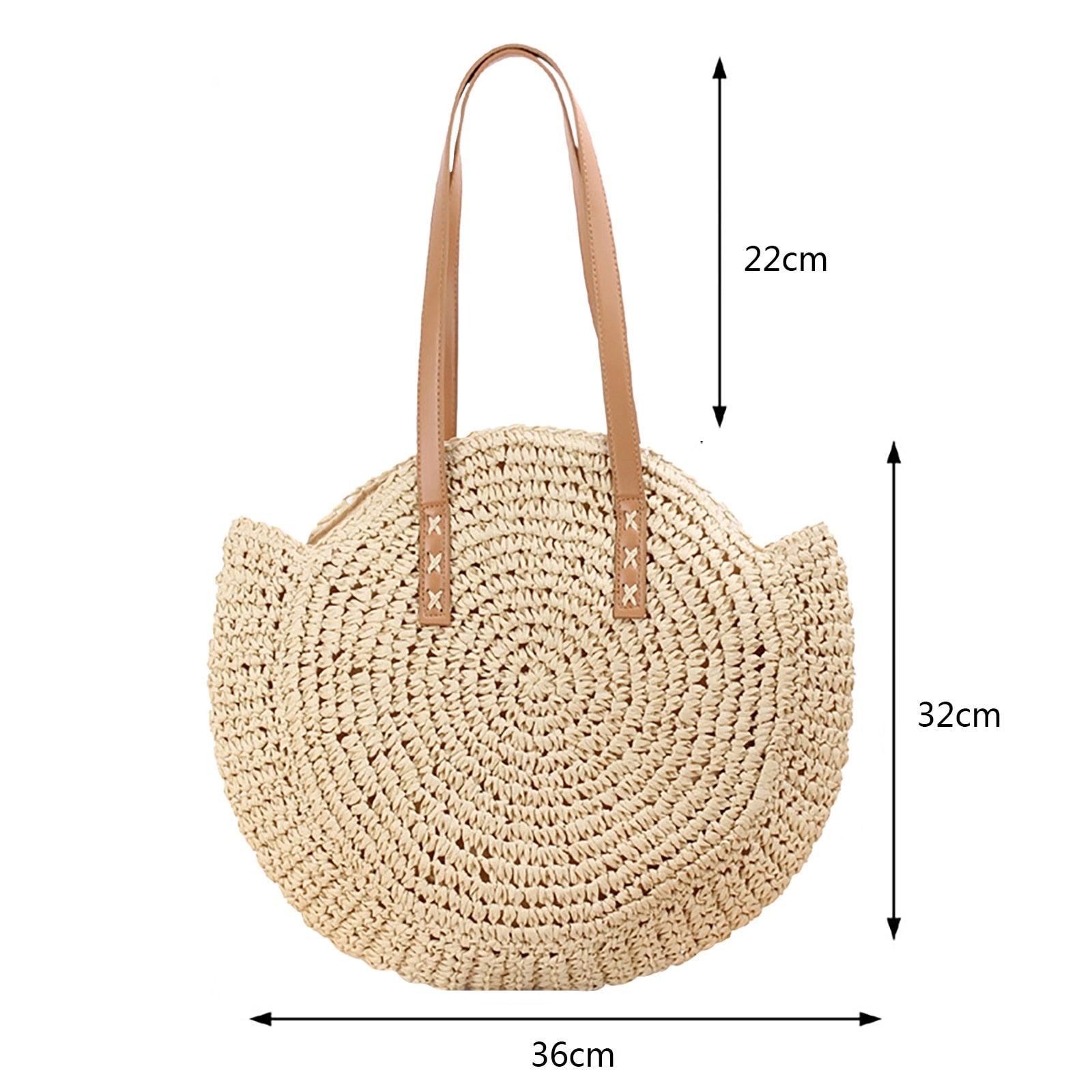 Summer Straw Bags for Shoulder Bags Rattan Woven