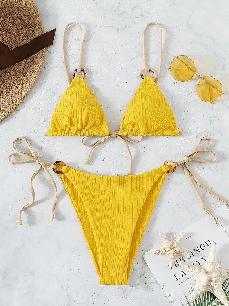 Bikini Set Cute  Triangle Swimsuit Swimwear Women