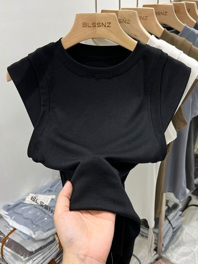 T-Shirt Clothes Tops Slim Crop Top