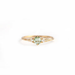 925 Sterling Silver Green shining diamond Finger Rings