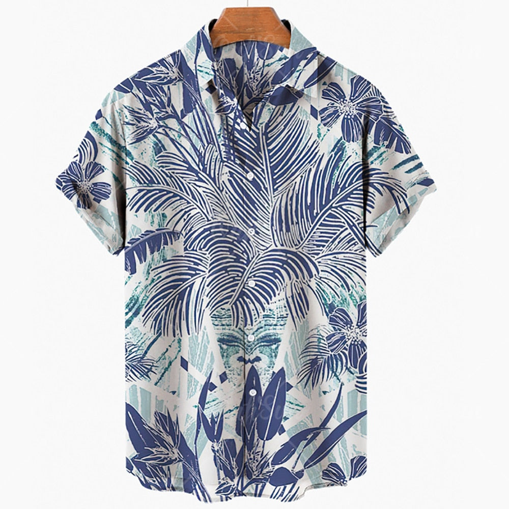 Men's Summer Hawaiian Printed Oversized Floral Shirt