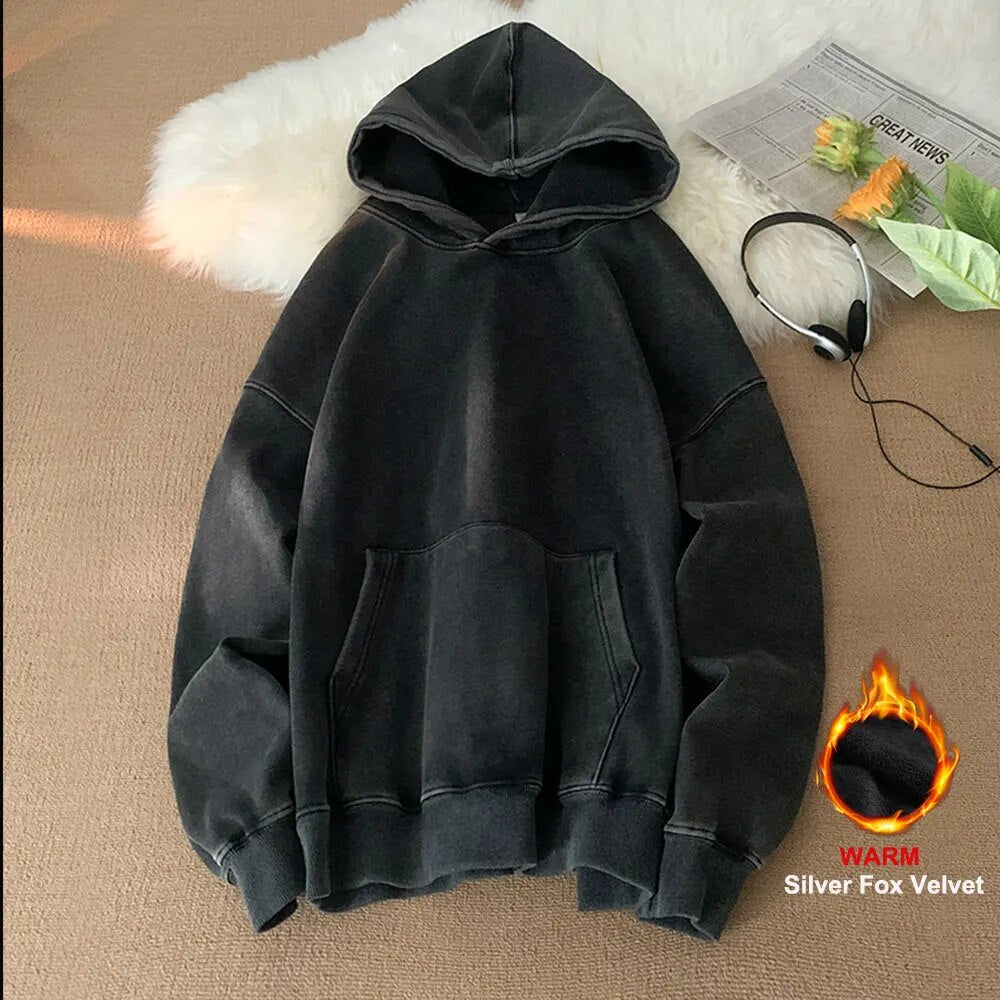 Vintage Hoodies Streetwear Loose Hooded Sweatshirts Clothing