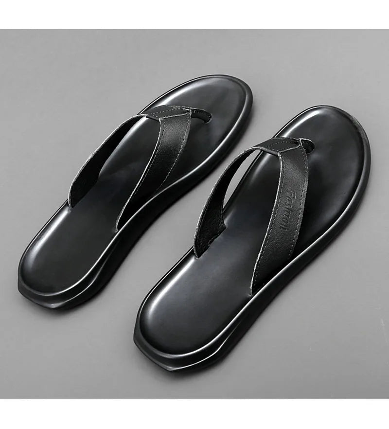 Men Slippers Flip Flops Flat Shoes Beach Male Footwear