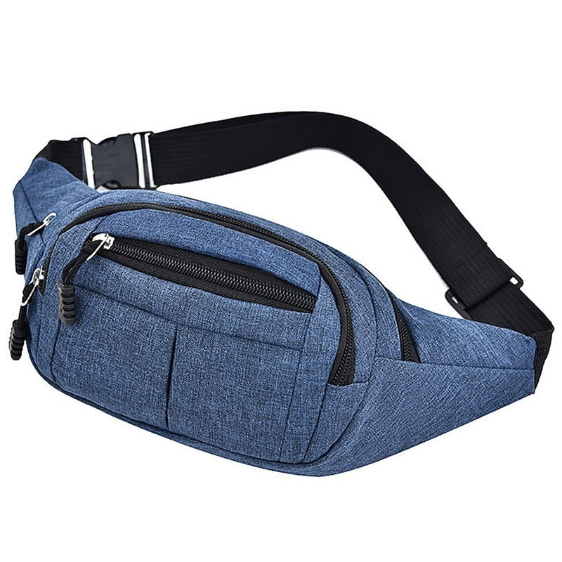 Fashion Men Waist Bag Casual Fanny Pack Canvas Outdoor