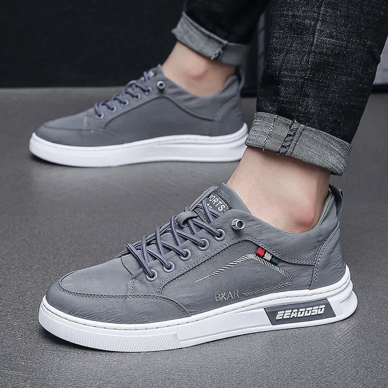 Men's Casual Sneakers Lace Up Trendy Casual Flat Shoes