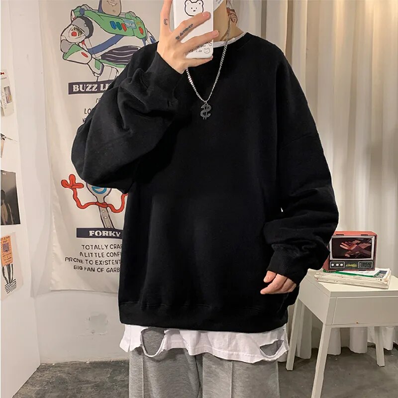 Hoodies Oversize Female Loose Solid Thicken Women Sweatshirts