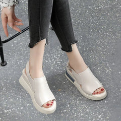 Summer Wedge Shoes For Sandals Peep Toe Platform