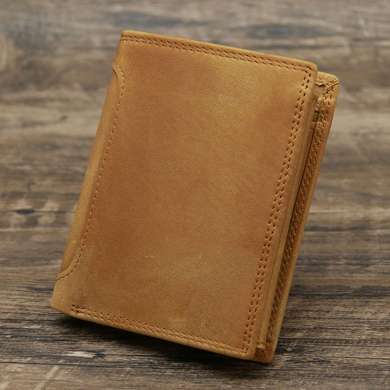 Men Genuine Leather Wallet Card Coin Pocket Minimalist Wallet