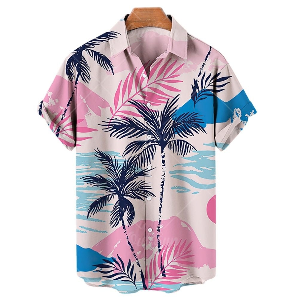 Men's Summer Hawaiian Printed Oversized Floral Shirt