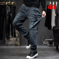 Baggy Jeans Men Plus Size  Denim Pants Fashion Pockets Cargo