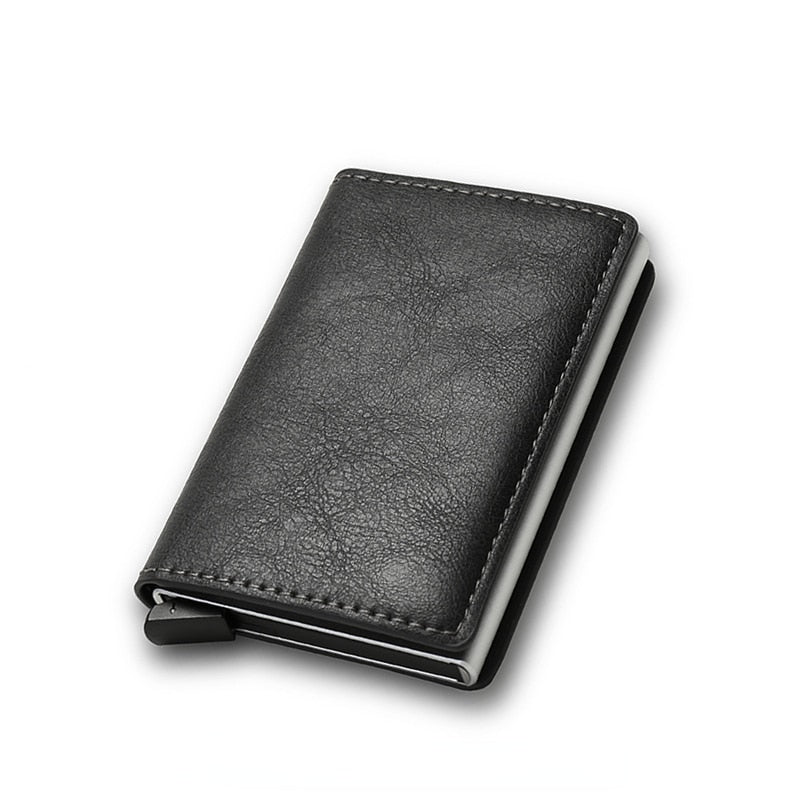 Carbon Fiber Card Holder Men Trifold Mini Wallet