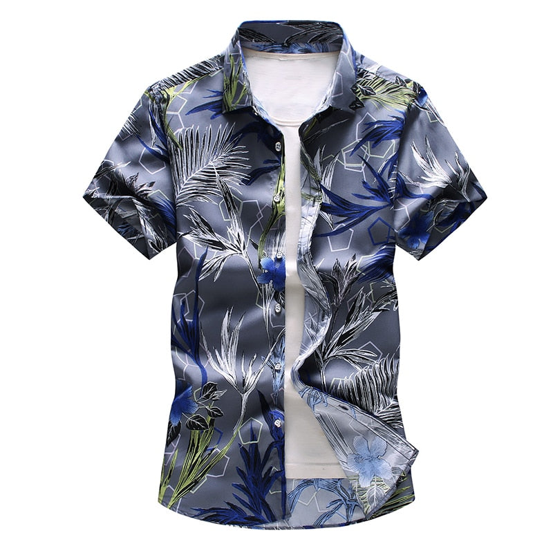 Hawaiian Fashion Casual Printing Short Sleeve Flower Shirt