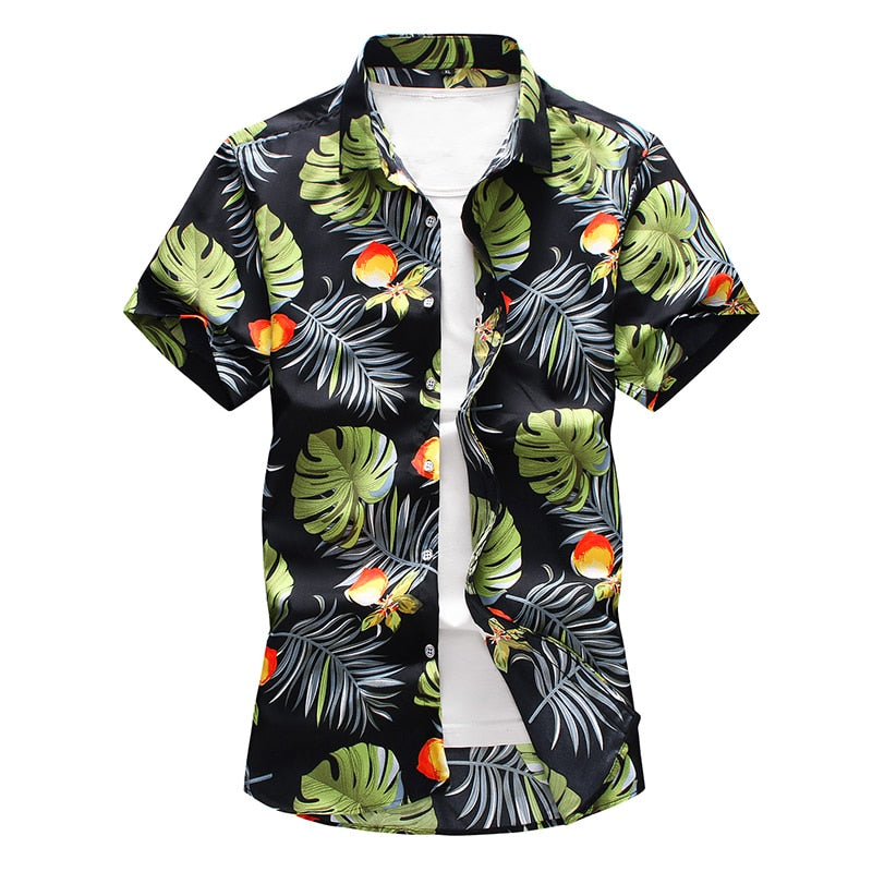 Hawaiian Fashion Casual Printing Short Sleeve Flower Shirt