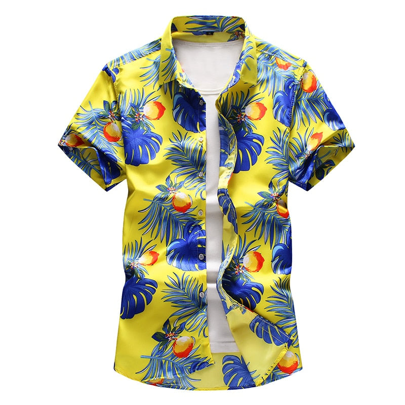 Hawaiian Fashion Casual Printing Short Sleeve Flower Shirt