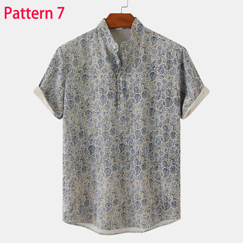 Summer Short Sleeve Floral Hawaiian Shirt