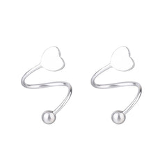 2pcs Stainless Steel Spiral Twisted Stud Earring