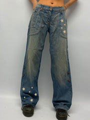 Pockets Patchwork Baggy Jeans Fashion Streetwear