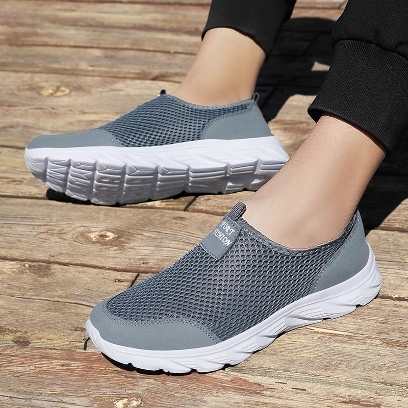 Men Shoes Summer Breathable Soft Lightweight Walking Casual